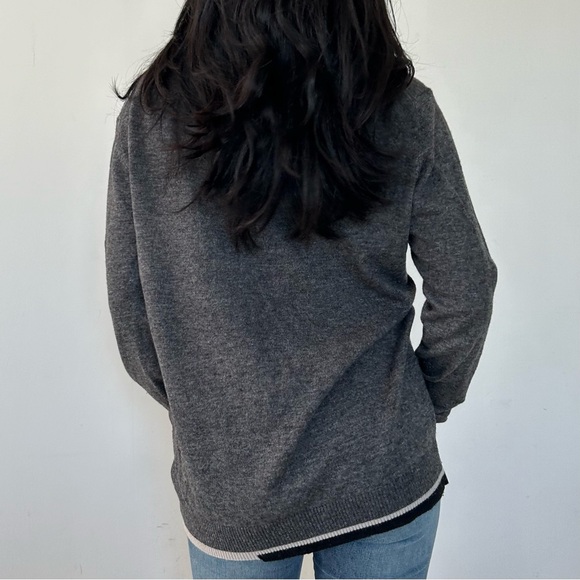 Vintage 1980s Balmain Paris Grey Wool Knit Jumper - Medium - Picture 3 of 4